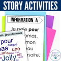 French Unit 14 - using "for" in French Reading Comprehension Story & Activities