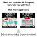 AP European History ART PERIODS Review Activity Cup Stacking Races Editable