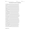 Promotional Processes in Agriculture Word Scramble
