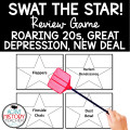 Roaring 20s Great Depression New Deal Review Game Swat the Star EOC Review