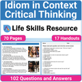 Figurative Language Life Skills - Idiom Worksheets for Critical Thinking