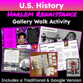 U.S. History | 1920's | Harlem Renaissance Figures | Gallery Walk Activities
