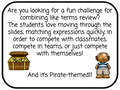 Pirate-Themed Combining Like Terms Race - Digital and Printable 
