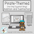 Pirate-Themed One-Step Equation Bingo - Addition and Subtraction - Digital and Printable