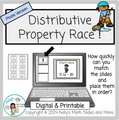 Pirate-Themed Distributive Property Race - Digital and Printable