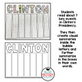 Bill Clinton Activity Visual Summary Quick Way to cover Clinton's Presidency