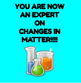 CHANGES IN MATTER: CHEMICAL & PHYSICAL; VOCABULARY & EXPERIMENTS