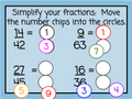 Equivalent Fractions with Number Chips - Winter-Themed - Digital and Printable