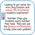 Long Division with Number Chips - Digital and Printable