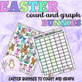 Easter Bunnies Math I Spy Worksheets Count and Graph for Early Education