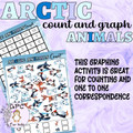 Arctic Animals Math I Spy Worksheets Count and Graph for Early Education