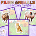 Farm Animal Lacing Cards for Early Elementary Great for Fine Motor Skills