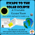 Escape to the Solar Eclipse Printable Escape Room