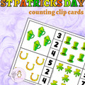 St Patrick's Day Counting Clip Cards to Learn Numbers Counting 0 to 10