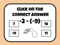 Integer Slide Math Game - Basketball-Themed