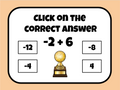 Integer Slide Math Game - Basketball-Themed