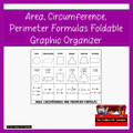 Geometric Shapes Area Perimeter Circumference Formula Foldable Graphic Organizer