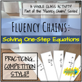 Fluency Chains - Solving One Step Equations