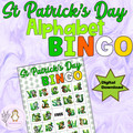 St Patrick's Day Alphabet Bingo Cards Alphabet Activity Game - 5x5