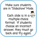 Fractions Decimals Percentages Conversion Slide Game - Winter-Themed