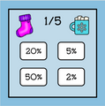 Fractions Decimals Percentages Conversion Slide Game - Winter-Themed