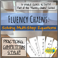 Fluency Chains - Solving Multi-Step Equations