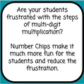 Multi-Digit Multiplication with Number Chips - Digital and Printable