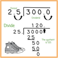 Dividing Decimals with Number Chips - Basketball-Themed - Digital and Printable