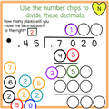 Dividing Decimals with Number Chips - Basketball-Themed - Digital and Printable