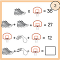 Order of Operations Logic Picture Puzzles - Basketball-Themed Activity