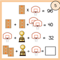 Order of Operations Logic Picture Puzzles - Basketball-Themed Activity