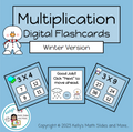 Multiplication Digital Flashcards - Winter-Themed
