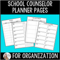 School Counselor Planner Pages (editable so you can customize!)- FREE