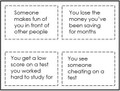 School Counseling- CBT "Think, Feel, Act" Scenario Task Cards- all ages