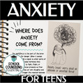 Anxiety Activities - School Counseling or Teletherapy - PDF and online version