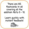 Addition Digital Flashcards - Basketball-Themed