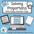 Solving Proportions with Number Chips - Winter-Themed- Digital and Printable