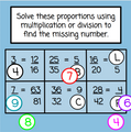 Solving Proportions with Number Chips - Winter-Themed- Digital and Printable