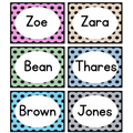 Printable Colorful Student Name Labels, Editable Classroom Labels