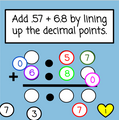 Winter-Themed Adding and Subtracting Decimals with Number Chips - Digital and Printable