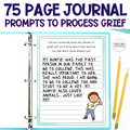 SALE Grief and Loss Journal & Grief Counseling Prompt Cards to Cope with Death