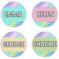 Printable Chevron Student Name Labels, Editable Classroom Labels, Name Tags