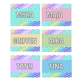 Printable Chevron Student Name Labels, Editable Classroom Labels, Name Tags