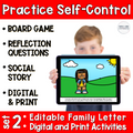 I Can Show Self Control Social Story and Game Social Skills Impulsivity Set 2