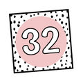 Printable spotty Boho Number Labels, Classroom Calendar Number
