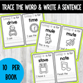 Long Vowels Mini Word Books A E I O U Phonics Worksheets Activities