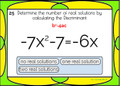Solving Quadratic Equations using the Quadratic Formula and Finding the Discriminant - Digital BOOM Cards 