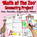 6th Grade Geometry Math Project - Area, Perimeter, Surface Area, Volume