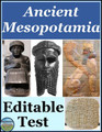 Ancient Mesopotamia Editable Test