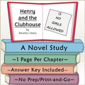 Henry and the Clubhouse Novel Study